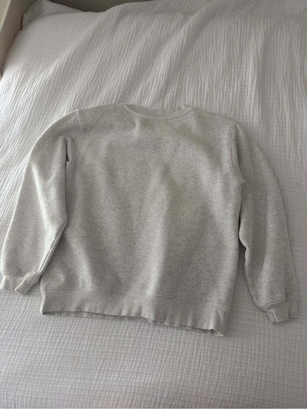 White Fox Boutique Women's Crewneck Sweatshirt - Light Gray - Picture 3 of 3